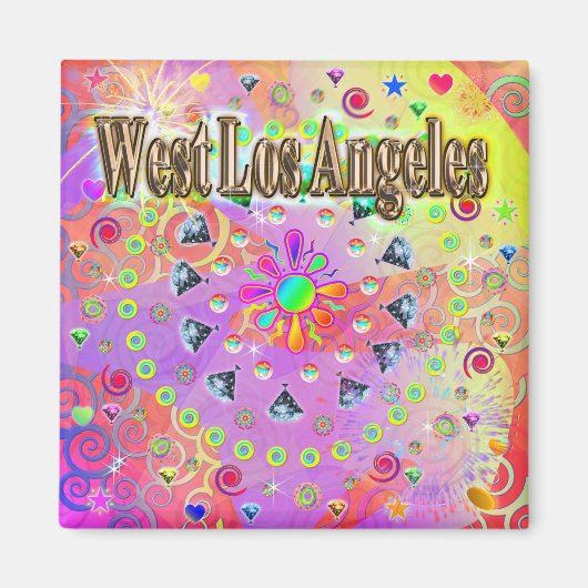 West Los Angeles Lucky Golden Magnet マグネット (正面)