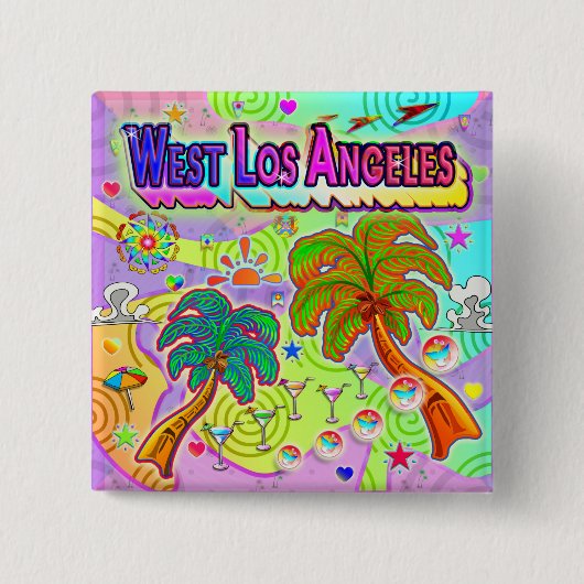 West Los Angeles Vacation Target Button 缶バッジ (正面)