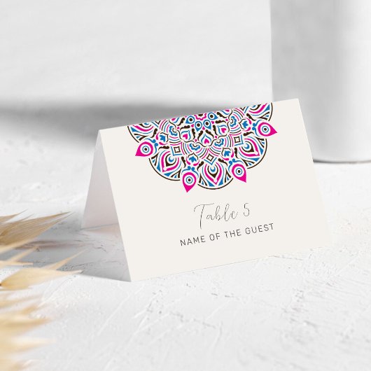 West Pacific Classic Mandala Wedding Place Card テーブルナンバー