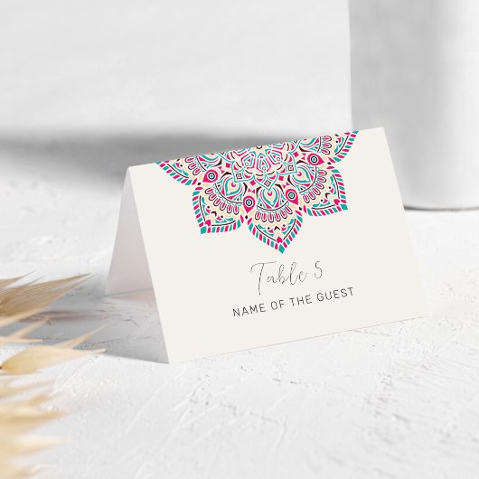 West Pacific Classic Mandala Wedding Place Card テーブルナンバー