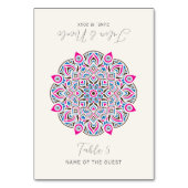 West Pacific Classic Mandala Wedding Place Card テーブルナンバー (正面)