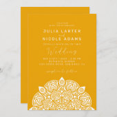 West Pacific Variant Oval Classic Mandala Wedding 招待状 (正面/裏面)