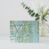 WEST PALMビーチ、FLヴィンテージマップポストカード ポストカード (スタンド正面)