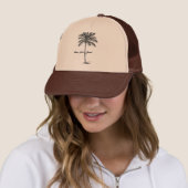 West Palm Beach及びやし白黒デザイン キャップ (インサイチュ)