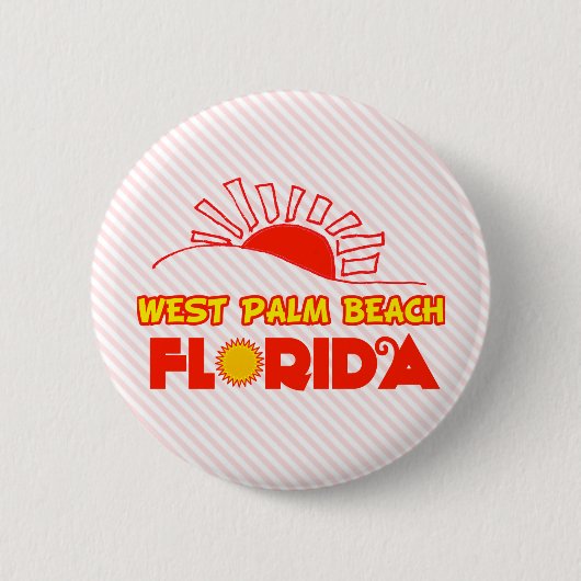 West Palm Beach、フロリダ 缶バッジ (正面)