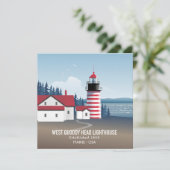 West Quoddy Head Lighthouse カード (スタンド正面)