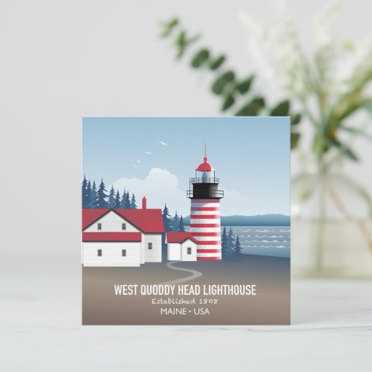 West Quoddy Head Lighthouse カード (スタンド正面)