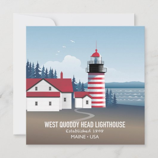 West Quoddy Head Lighthouse カード (正面)