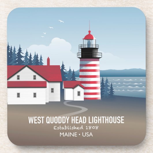 West Quoddy Head Lighthouse コースター (正面)