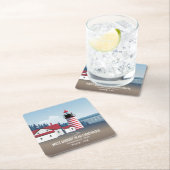 West Quoddy Head Lighthouse スクエアペーパーコースター (インサイチュ)