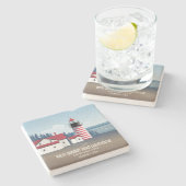 West Quoddy Head Lighthouse ストーンコースター (横)