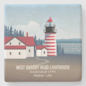 West Quoddy Head Lighthouse ストーンコースター (正面)