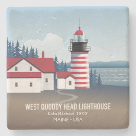 West Quoddy Head Lighthouse ストーンコースター