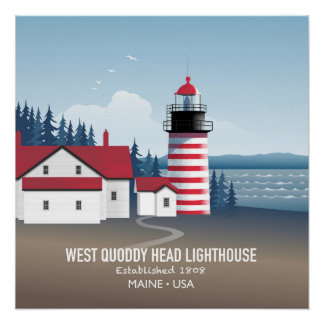 West Quoddy Head Lighthouse ポスター