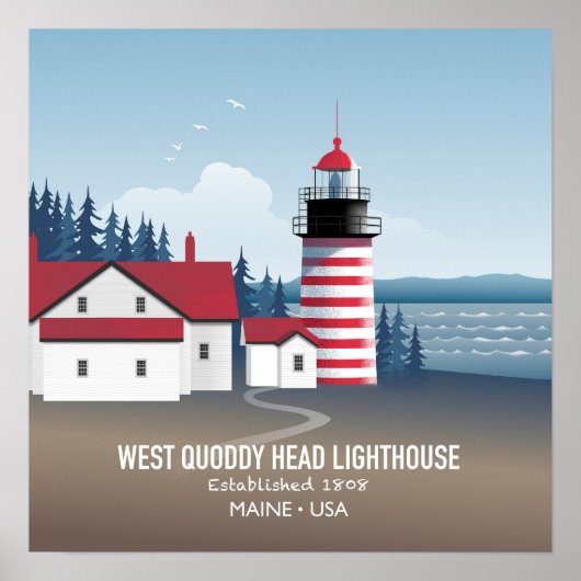 West Quoddy Head Lighthouse ポスター (正面)
