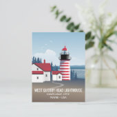 West Quoddy Head Lighthouse ポストカード (スタンド正面)