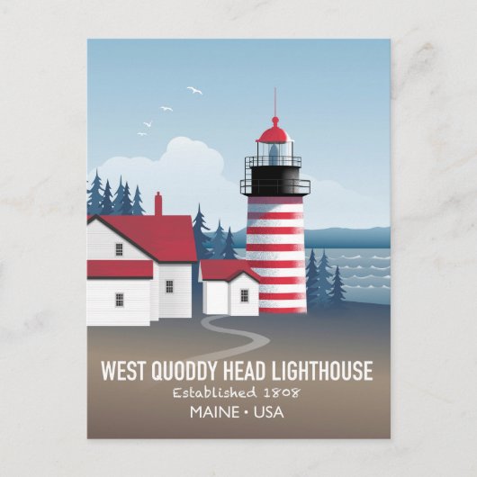 West Quoddy Head Lighthouse ポストカード (正面)