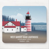 West Quoddy Head Lighthouse マウスパッド (正面)