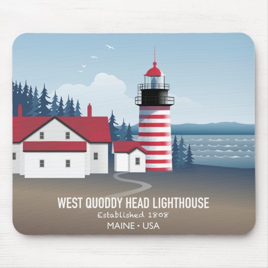 West Quoddy Head Lighthouse マウスパッド (正面)