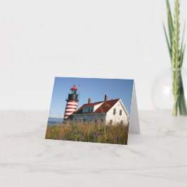 West Quoddy Maine Lighthouse  サンキューカード
