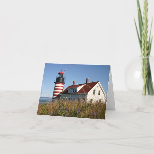 West Quoddy Maine Lighthouse  サンキューカード (正面)