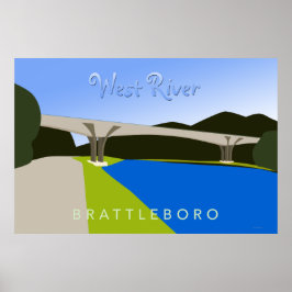 West River - Brattleboro, VTポスター ポスター