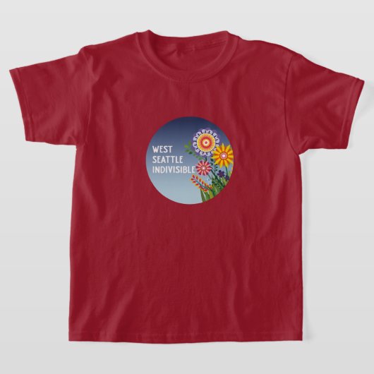 West Seattle Indivisible Kids Flower t-shirt Tシャツ (レイダウン)