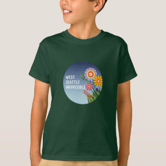 West Seattle Indivisible Kids GreenFlower t-shirt. Tシャツ