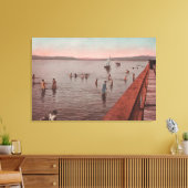 West Seattle, WA – コニーアイランドビーチ キャンバスプリント (インサイチュ (リビング))