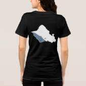 WEST SIDE オアフ島最高の側の地図 トライブレンドＴシャツ (裏面)