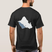 WEST SIDE オアフ島最高の側面マップ Tシャツ (裏面)
