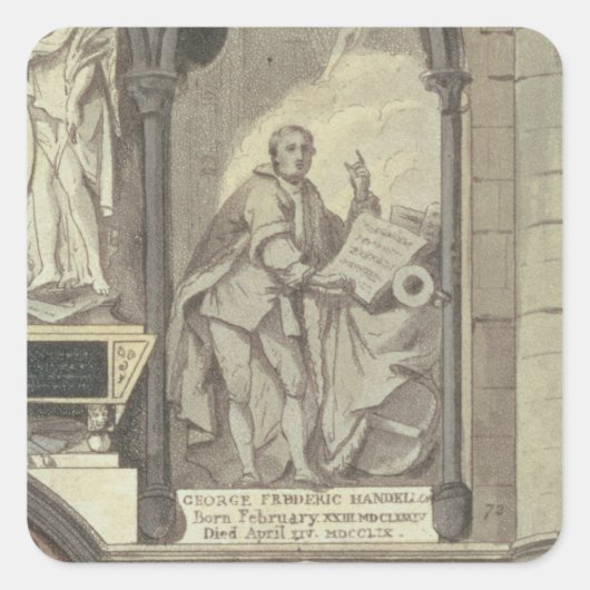 West Side of Poet's Corner, 'Westminからのプレート25 スクエアシール (正面)