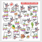 West States Explorer — Educational Sticker シール (シート)