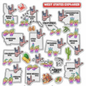 West States Explorer — Educational Sticker シール (正面)