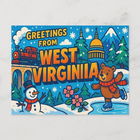 WEST VIRGINIAはがき ポストカード (正面)