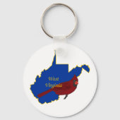 West Virginia and Cardinal キーホルダー (正面)