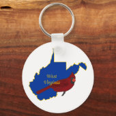 West Virginia and Cardinal キーホルダー (正面)