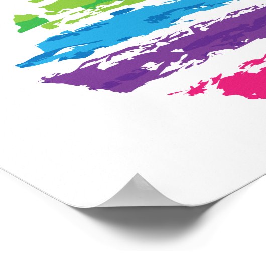 west virginia color strokes ポスター (角)