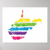 west virginia color strokes ポスター (正面)