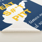 West Virginia Funny Sherpa Blanket Blue シェルパブランケット (3/4)