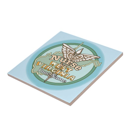 West Virginia Nurse Caduceus タイル (側面)