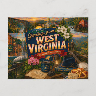 West Virginia Postcard ポストカード