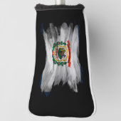 West Virginia state flag brush stroke ゴルフヘッドカバー (回転90)