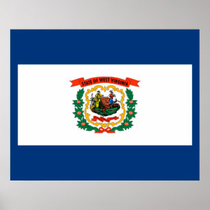 West Virginia State Flag Design ポスター
