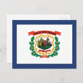 West Virginia State Flag Mountaineer Freedom ポストカード (正面/裏面)