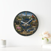 West Virginia State Mountain Appalachian Heritage ラージ壁時計 (ホーム)