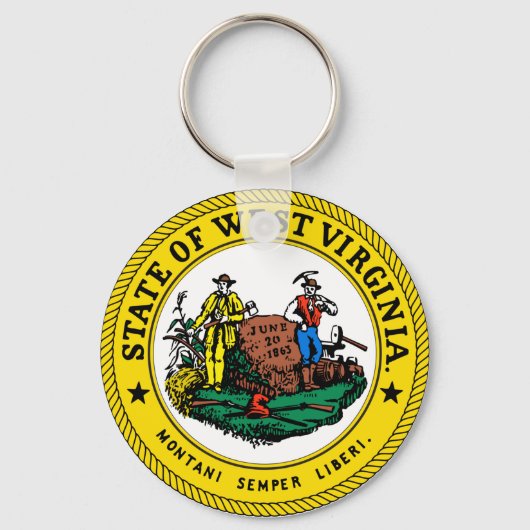 West Virginia State Seal Keychain キーホルダー (正面)