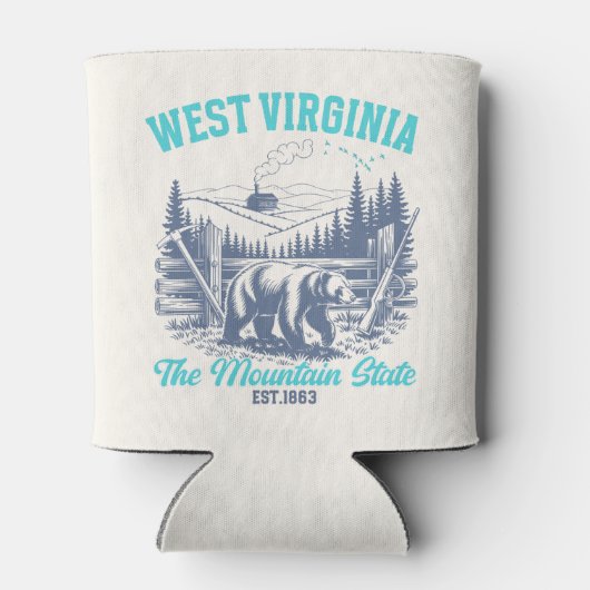West Virginia The Mountain State 缶クーラー (裏面)