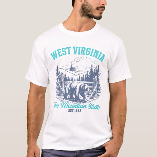 West Virginia The Mountain State Tシャツ (正面)