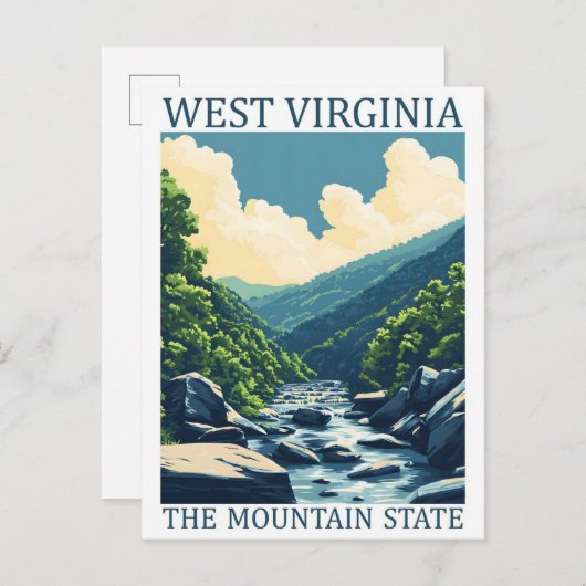 West Virginia the Mountain State USA Travel Place ポストカード (正面/裏面)